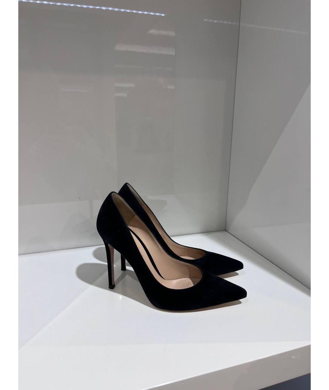 GIANVITO ROSSI Черные замшевые туфли, фото 1