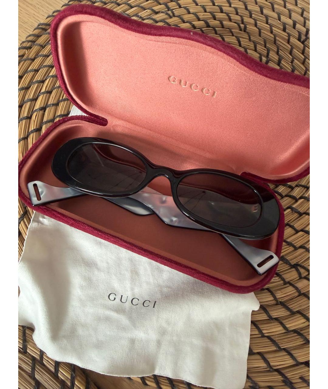 GUCCI Черные пластиковые солнцезащитные очки, фото 4