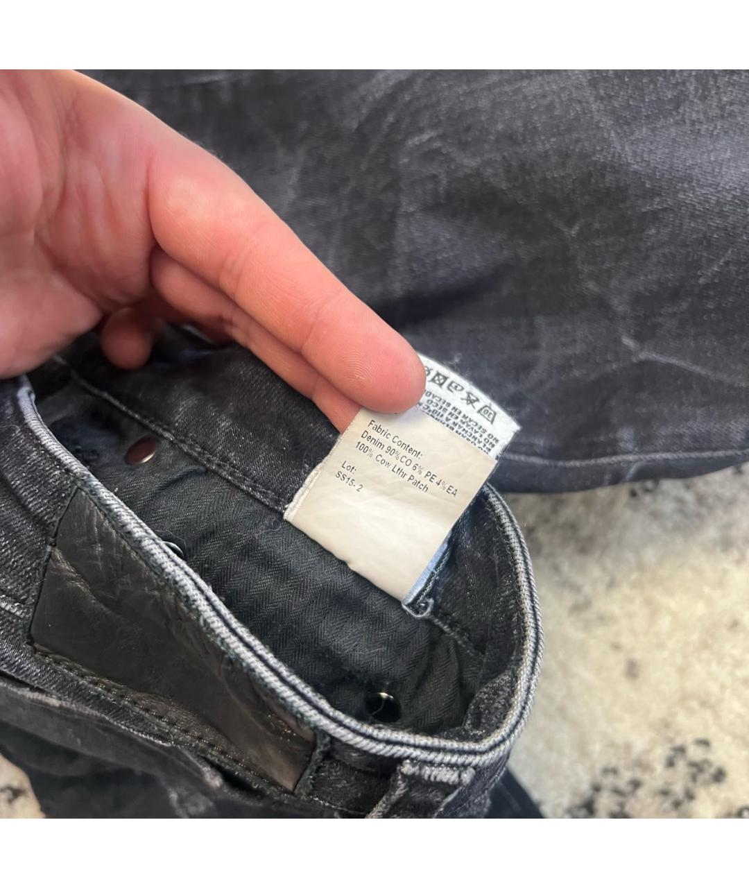 R13 Антрацитовые джинсы слим, фото 7