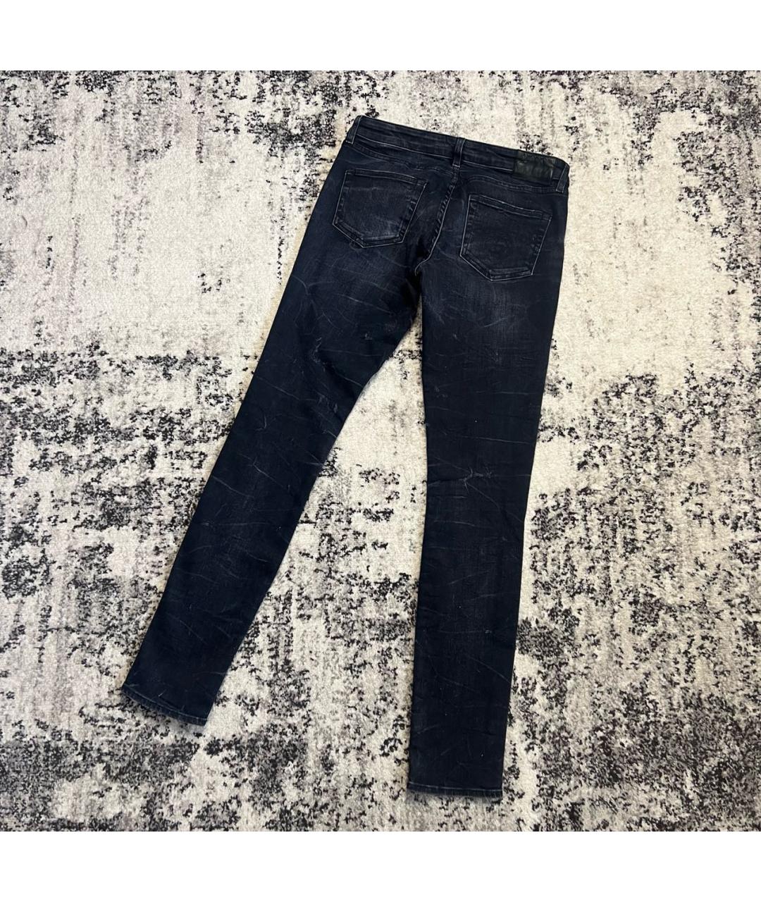 R13 Антрацитовые джинсы слим, фото 8