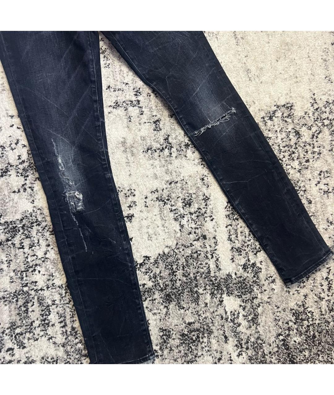 R13 Антрацитовые джинсы слим, фото 3