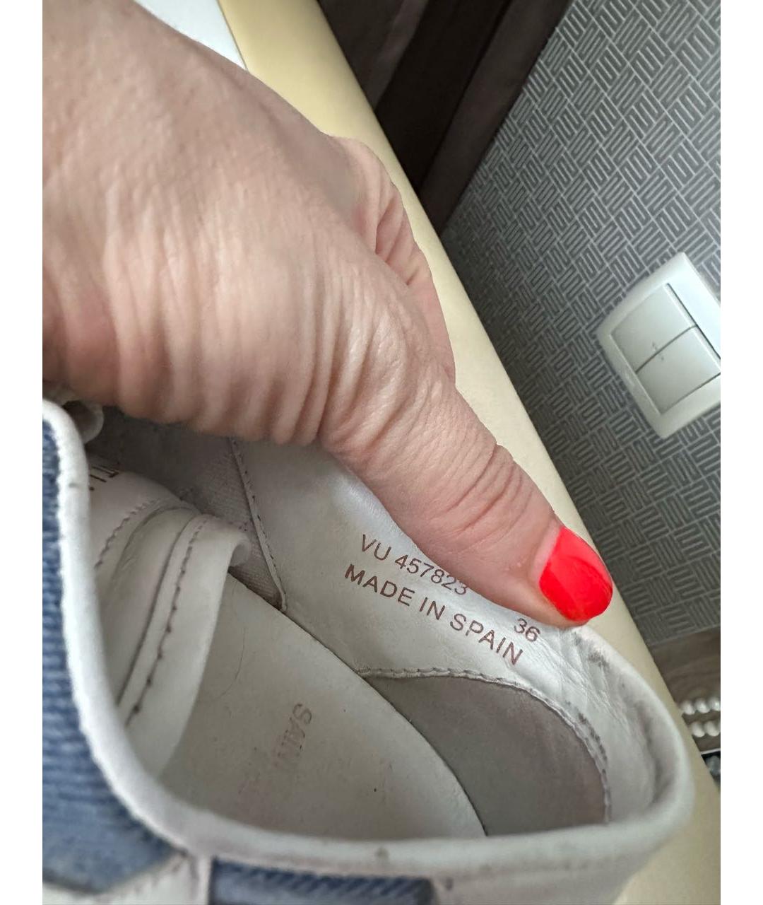 SAINT LAURENT Голубые текстильные кеды, фото 6