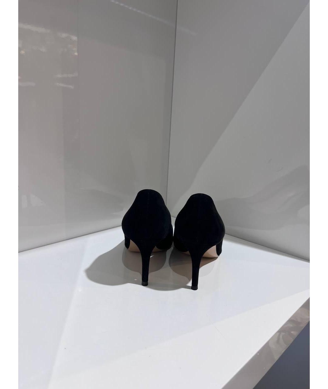 GIANVITO ROSSI Черные замшевые туфли, фото 4