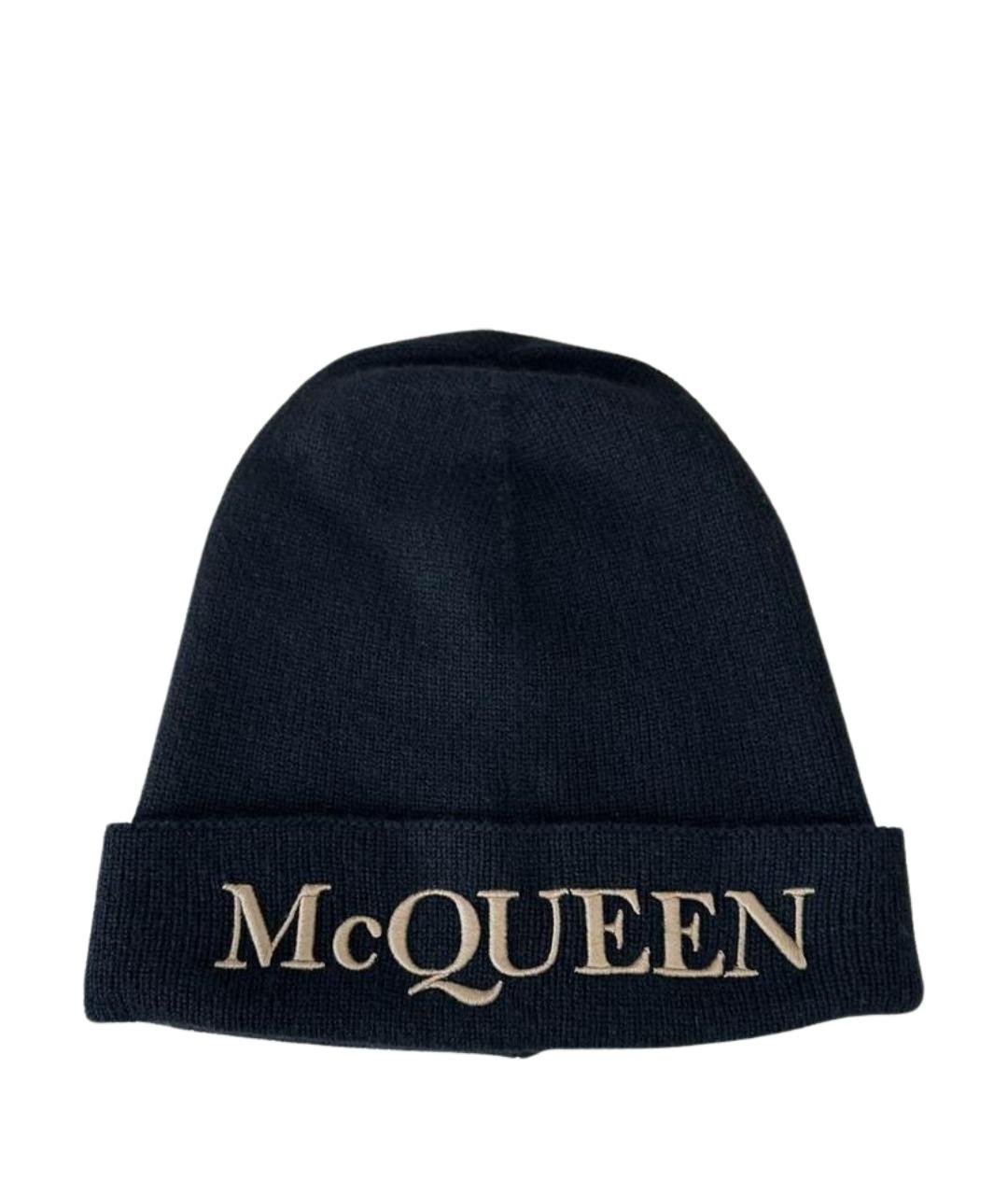 ALEXANDER MCQUEEN Черная кашемировая шапка, фото 1