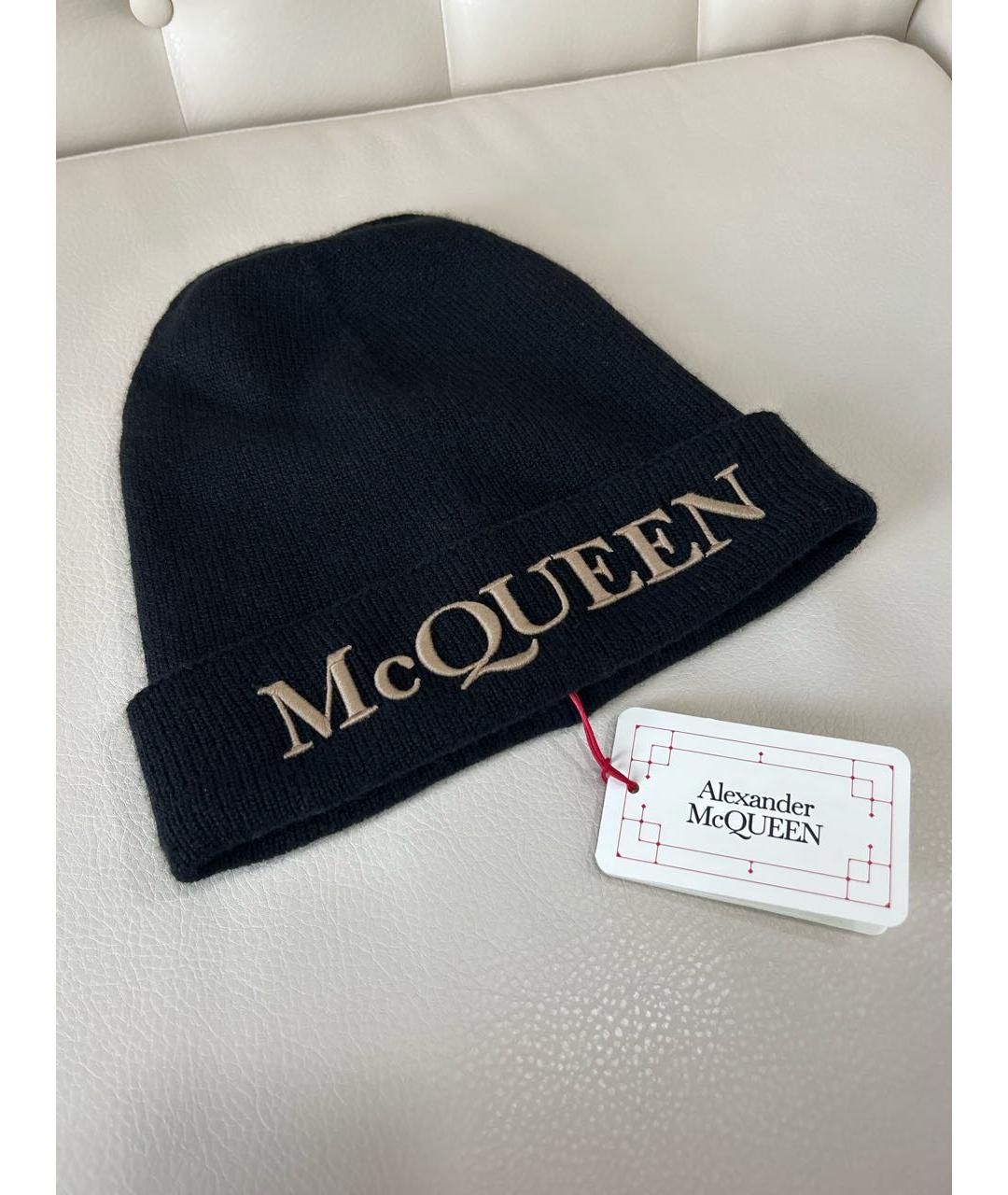 ALEXANDER MCQUEEN Черная кашемировая шапка, фото 7