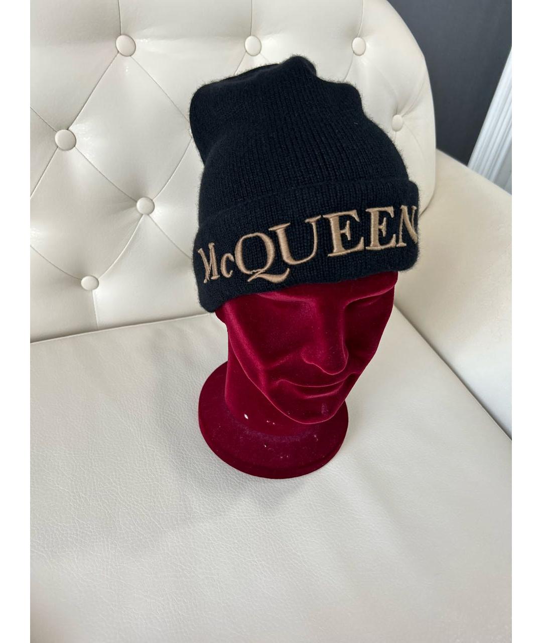 ALEXANDER MCQUEEN Черная кашемировая шапка, фото 8