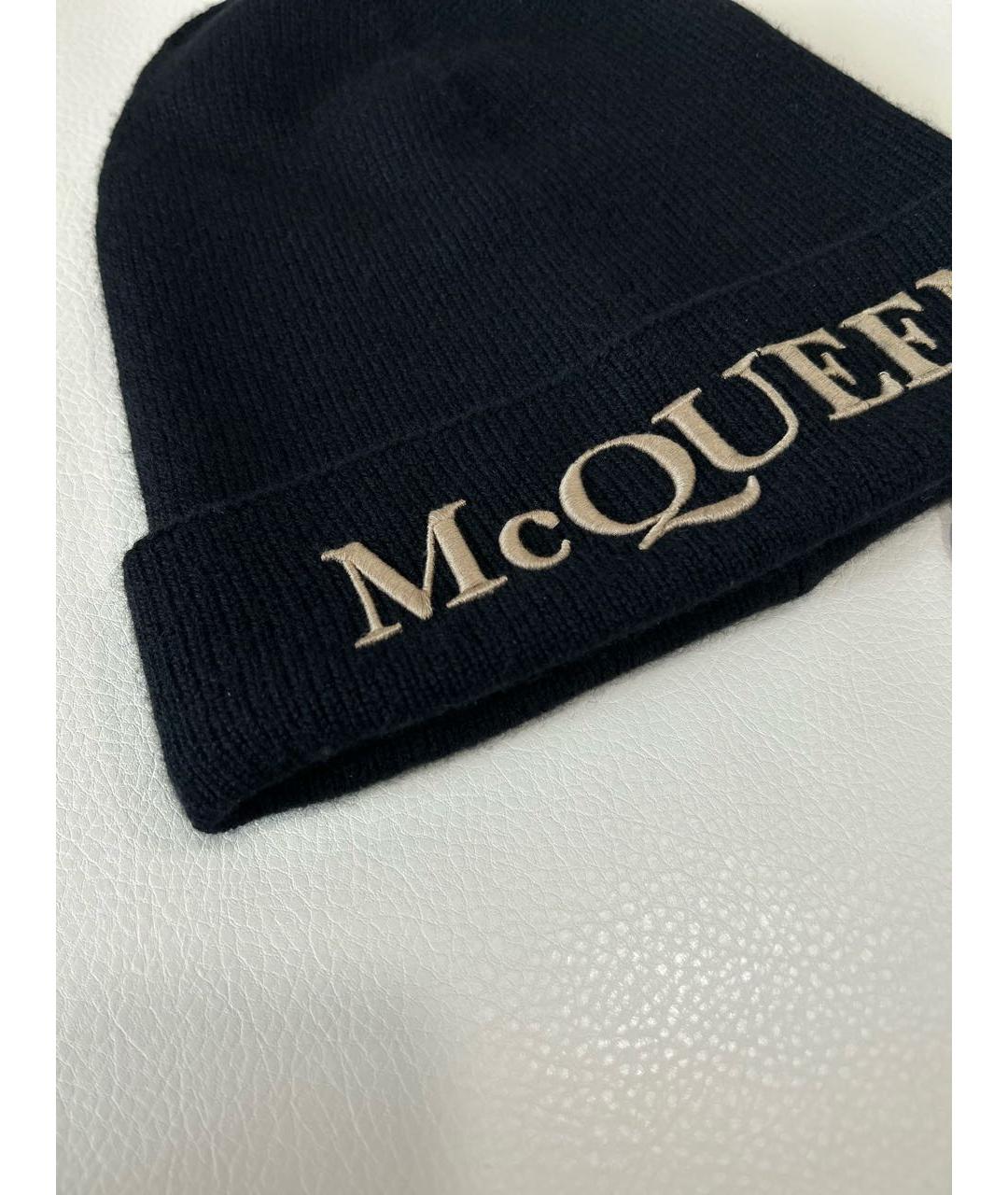 ALEXANDER MCQUEEN Черная кашемировая шапка, фото 3