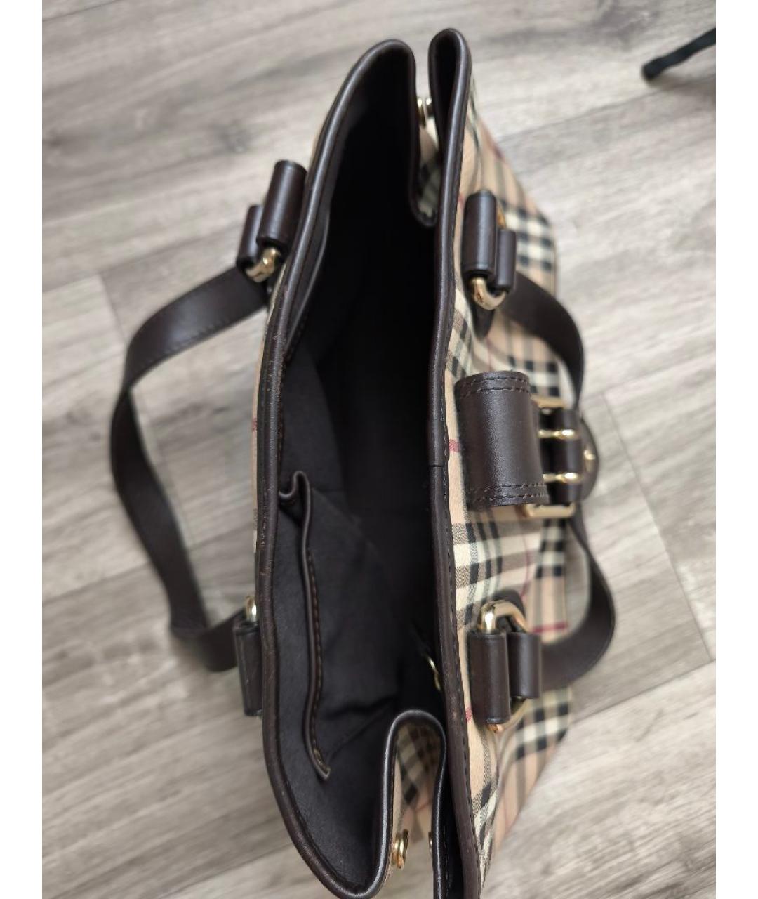 BURBERRY Бежевая сумка с короткими ручками, фото 4