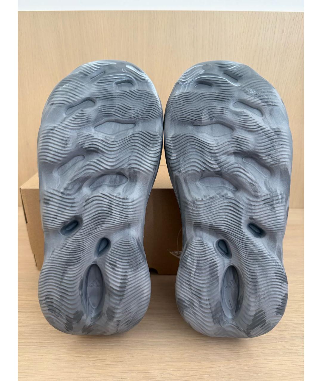 YEEZY Серые резиновые шлепанцы, фото 2