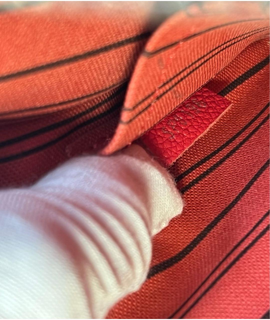 LOUIS VUITTON Красная кожаная сумка с короткими ручками, фото 8
