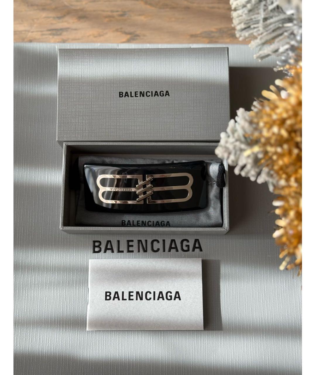 BALENCIAGA Черная заколка, фото 4