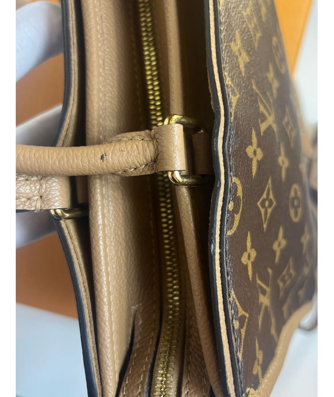 LOUIS VUITTON Коричневая сумка с короткими ручками, фото 4