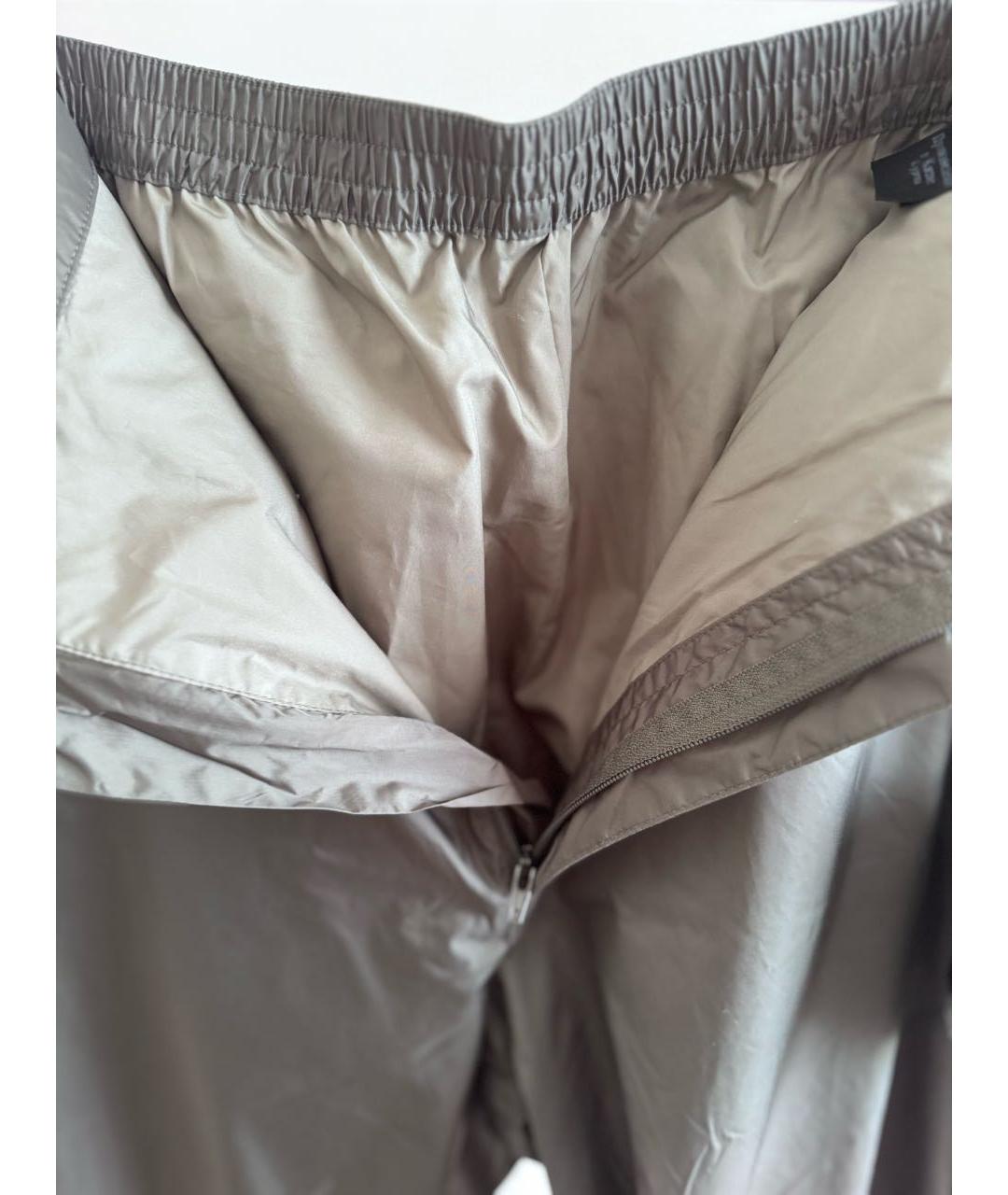 ZEGNA Хаки полиамидовые повседневные брюки, фото 3