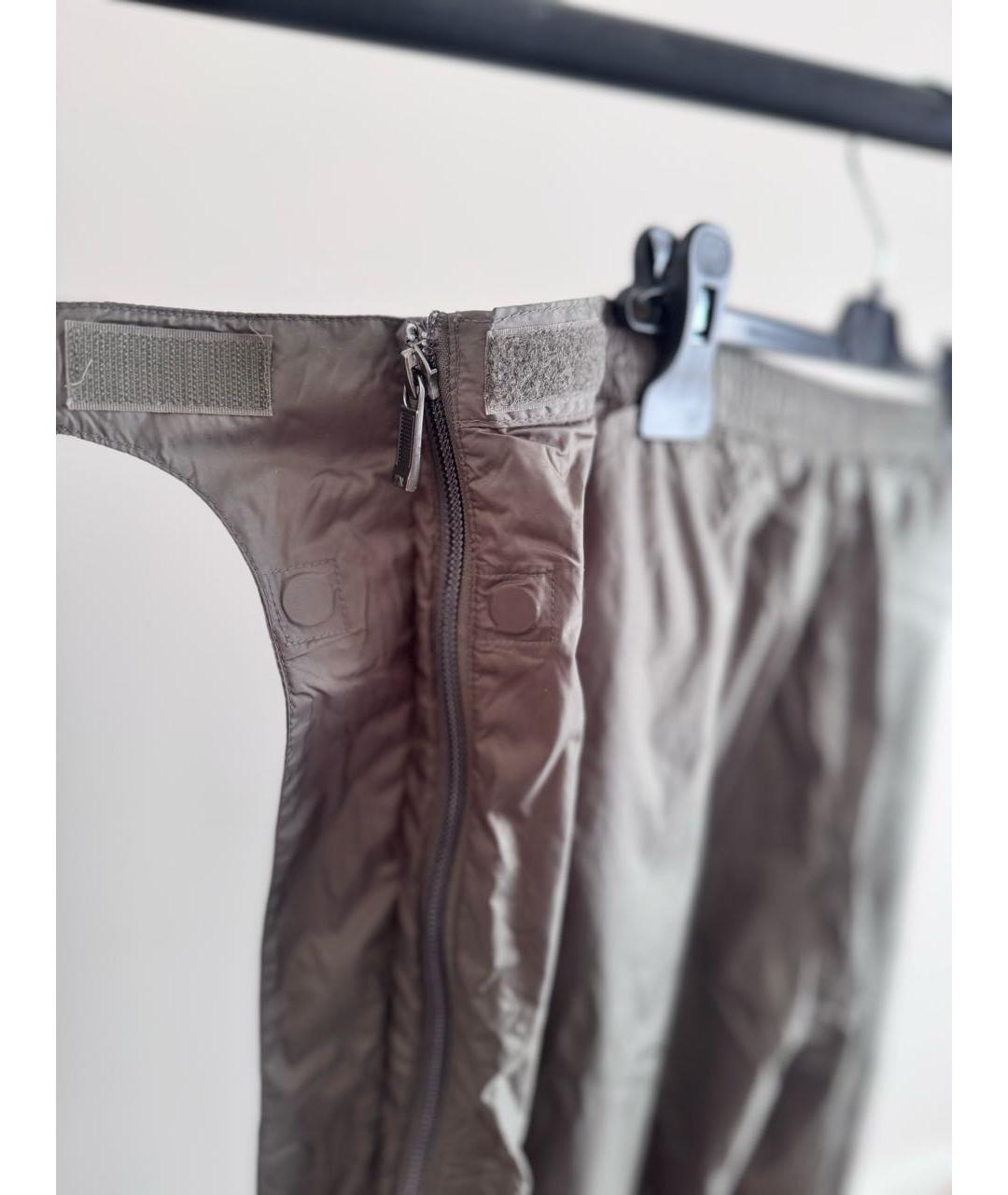 ZEGNA Хаки полиамидовые повседневные брюки, фото 4