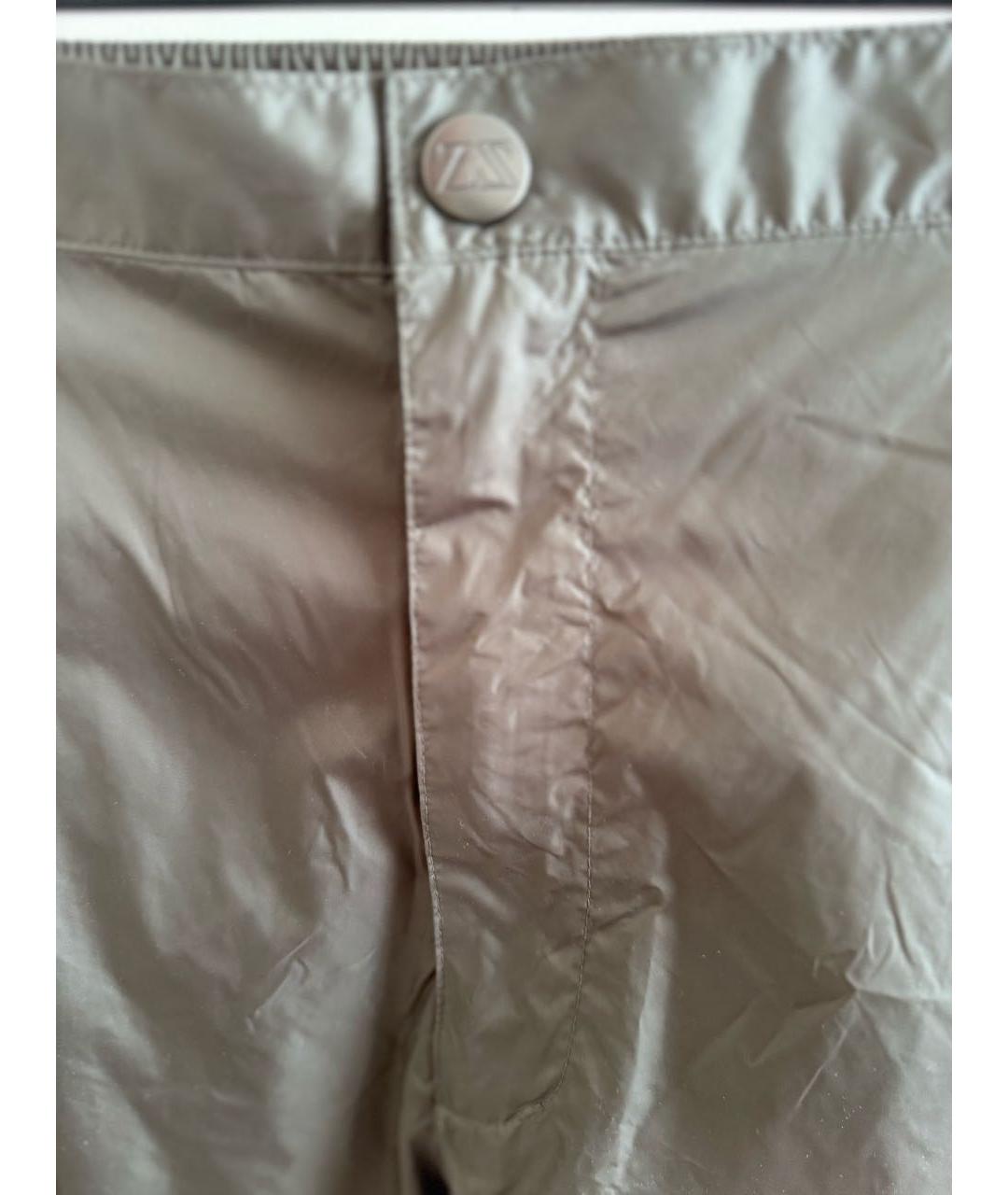 ZEGNA Хаки полиамидовые повседневные брюки, фото 7