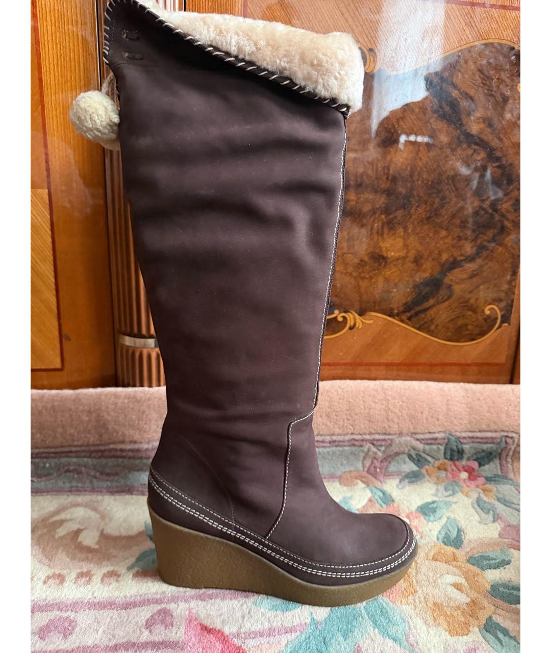 JUICY COUTURE Коричневые кожаные сапоги, фото 5