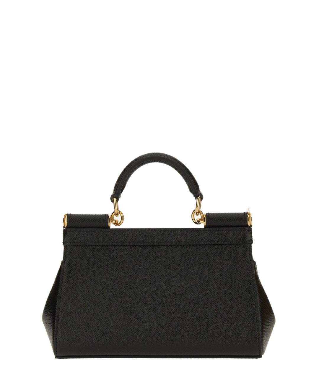 DOLCE&GABBANA Черная кожаная сумка через плечо, фото 5