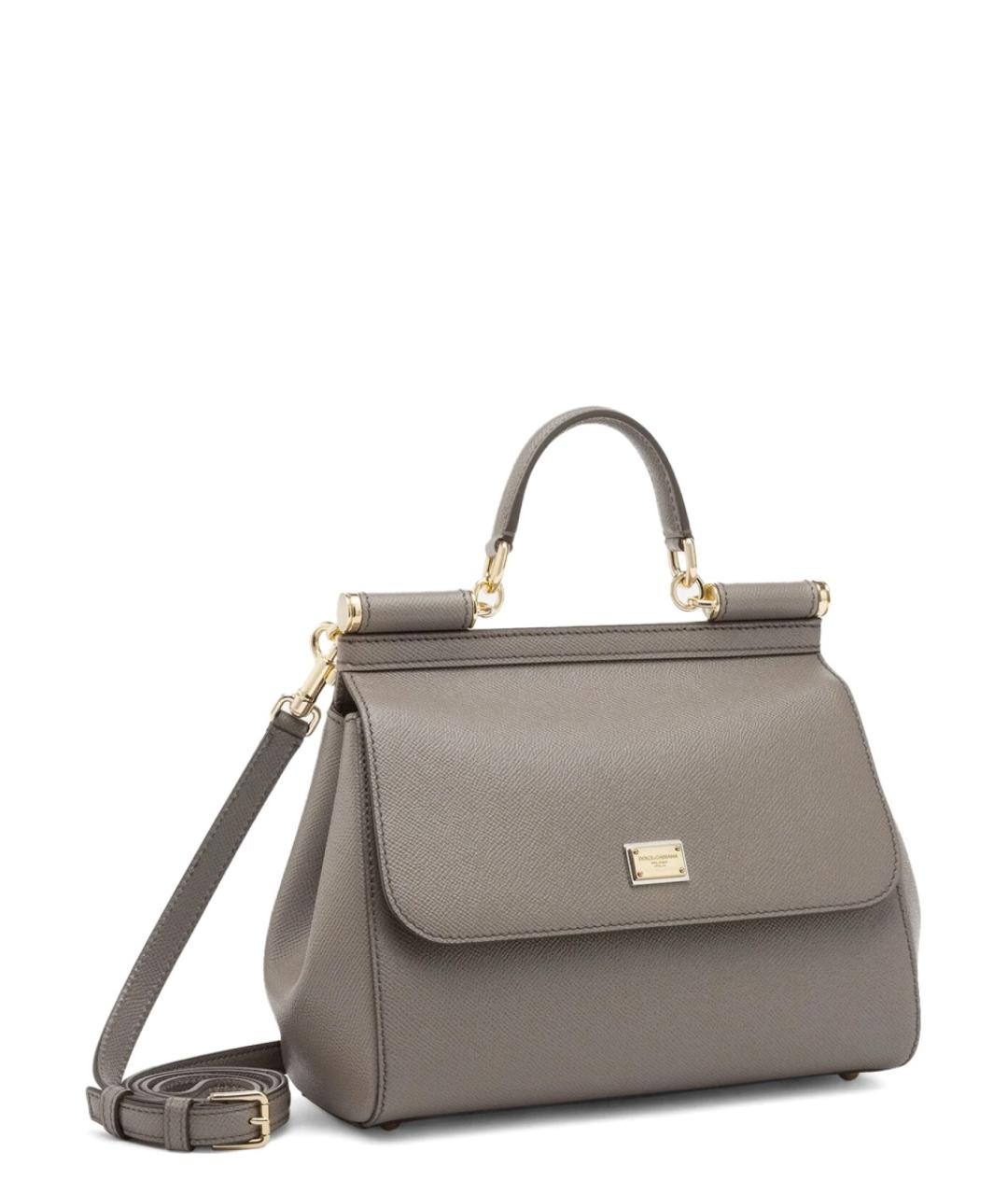 DOLCE&GABBANA Коричневая кожаная сумка через плечо, фото 2