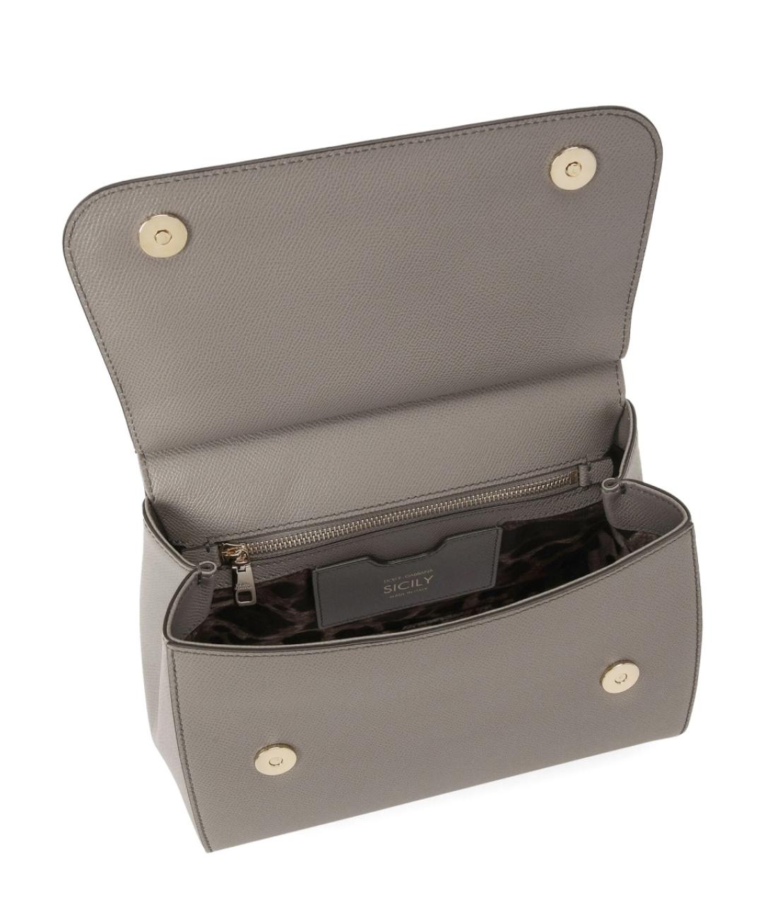 DOLCE&GABBANA Коричневая кожаная сумка через плечо, фото 4