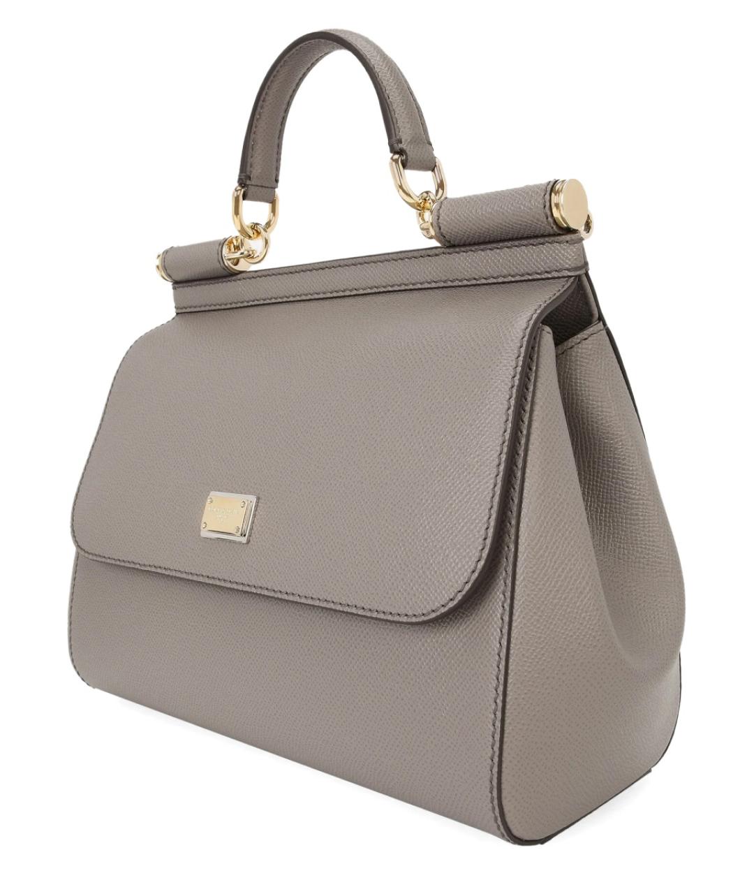 DOLCE&GABBANA Коричневая кожаная сумка через плечо, фото 5