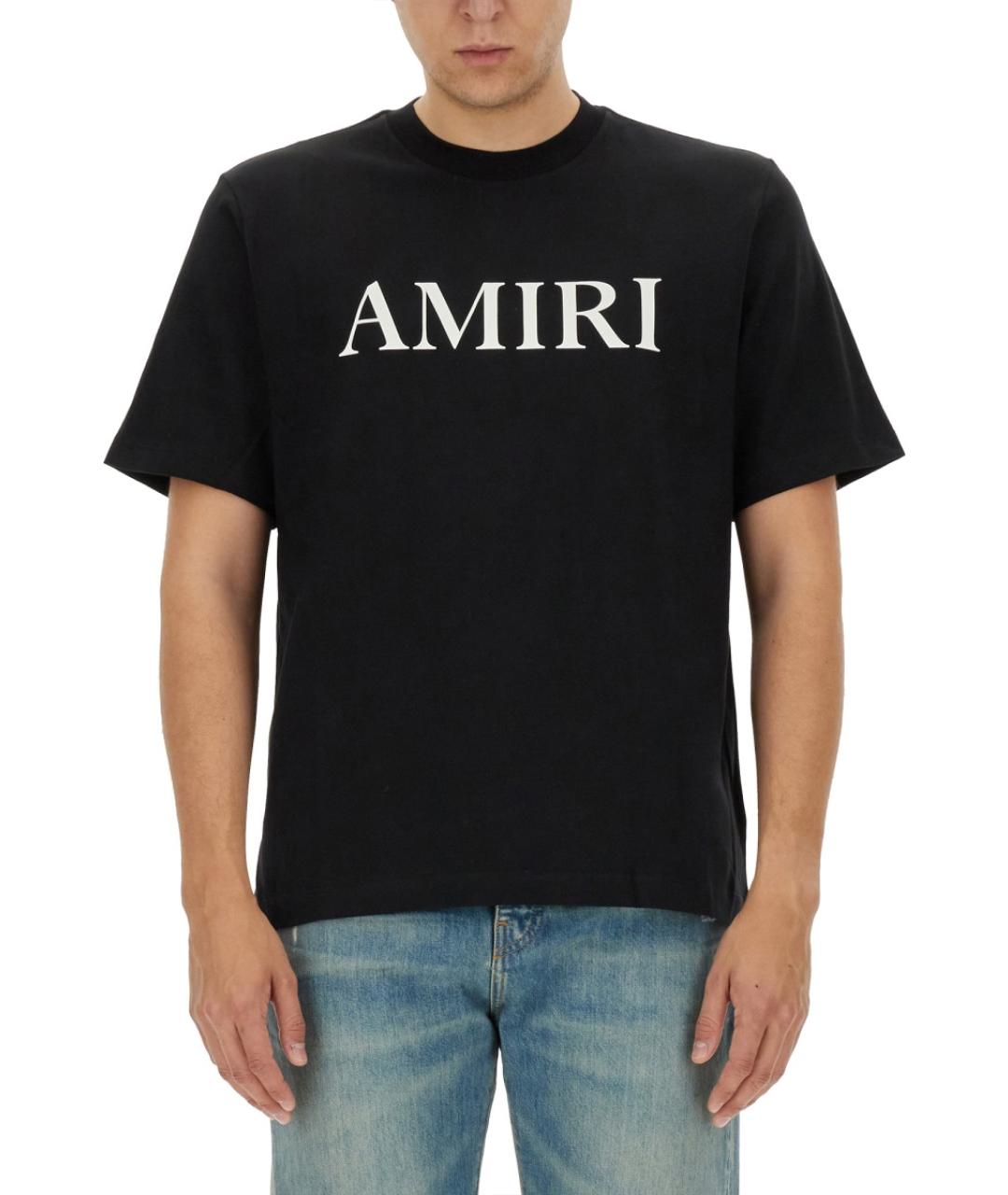 AMIRI Черная хлопковая футболка, фото 2