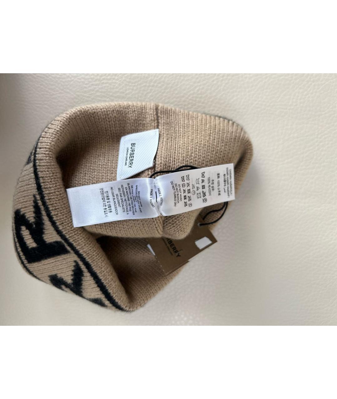 BURBERRY Бежевая кашемировая шапка, фото 5