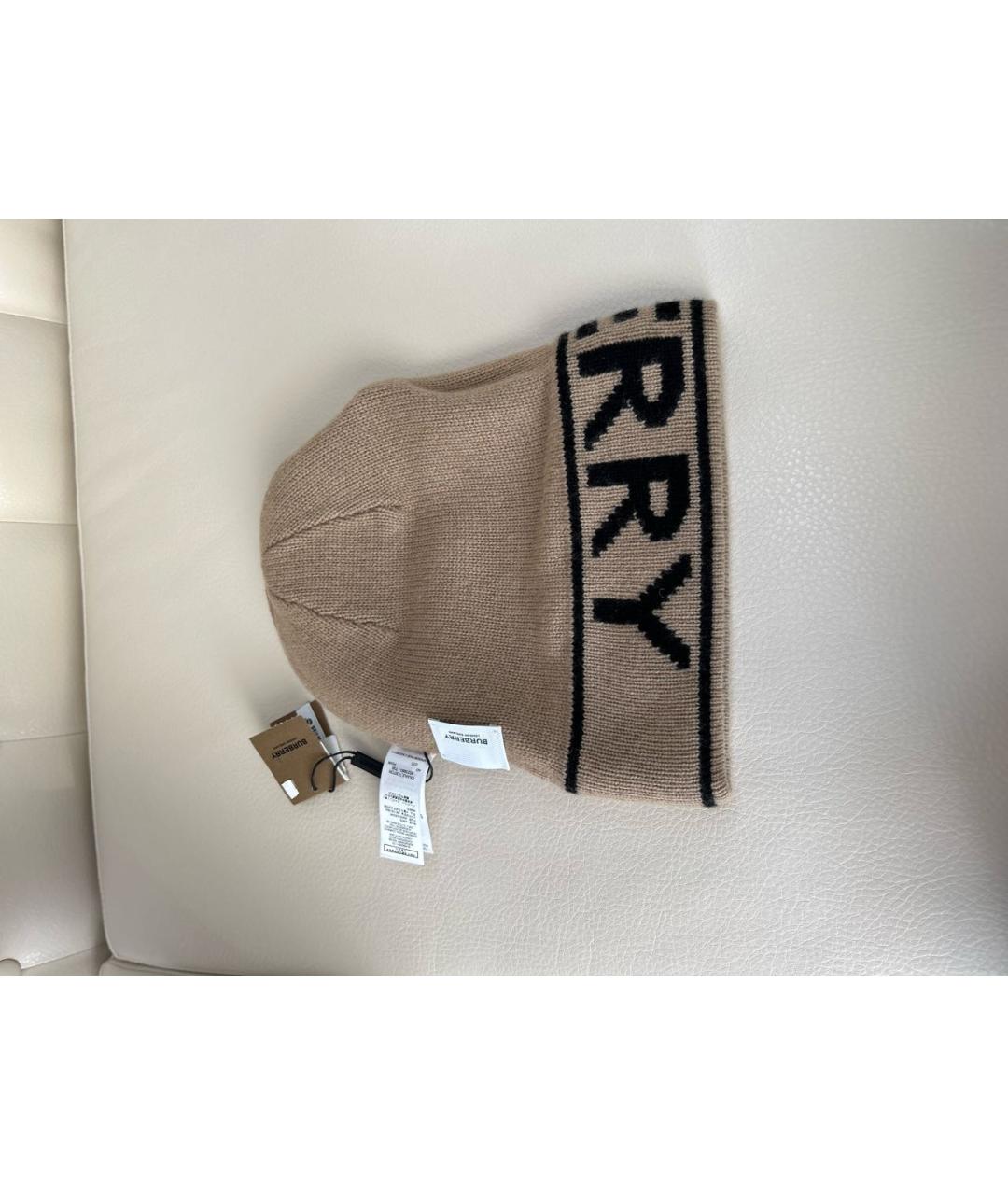 BURBERRY Бежевая кашемировая шапка, фото 7