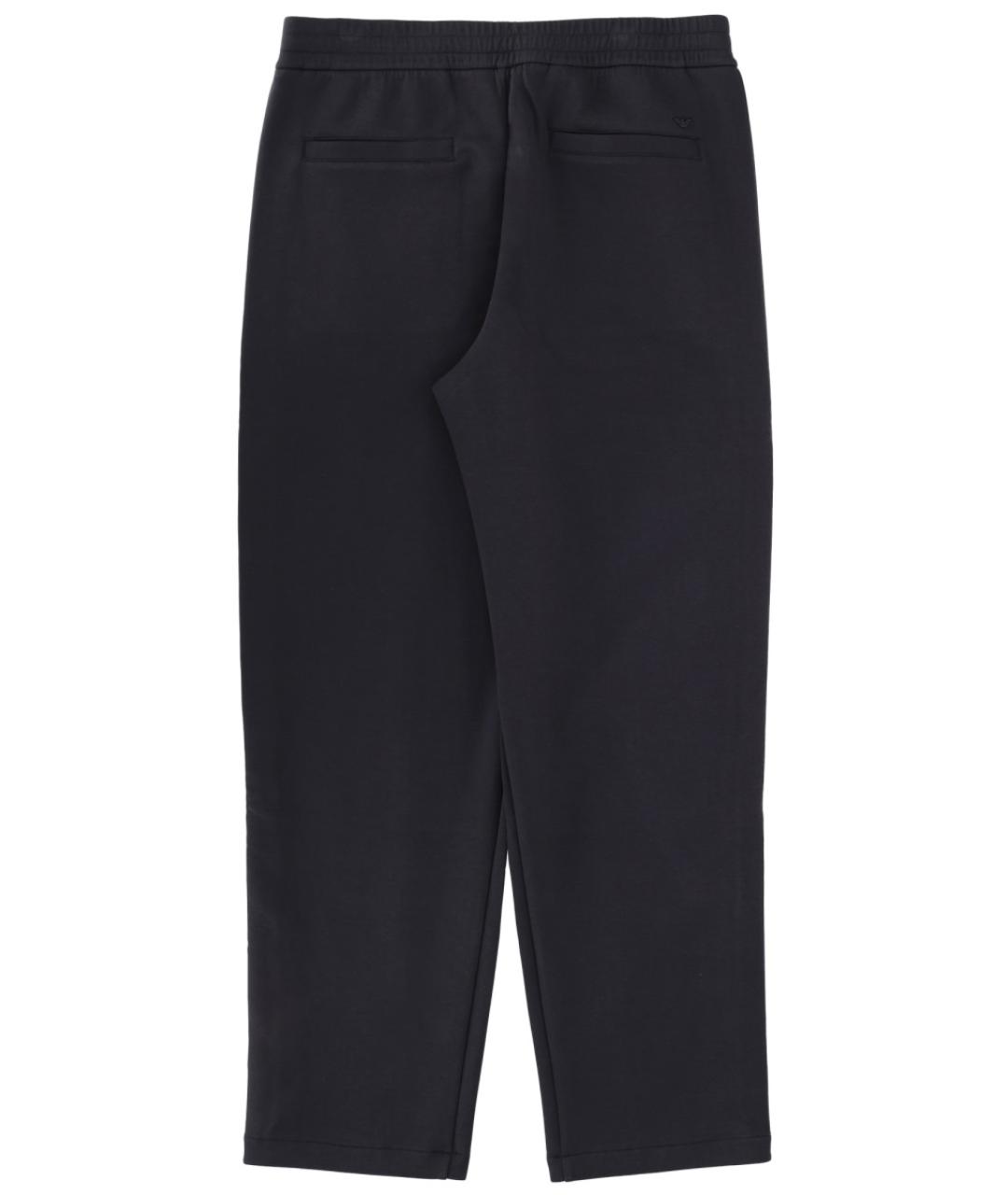 EMPORIO ARMANI Темно-синие хлопковые повседневные брюки, фото 2