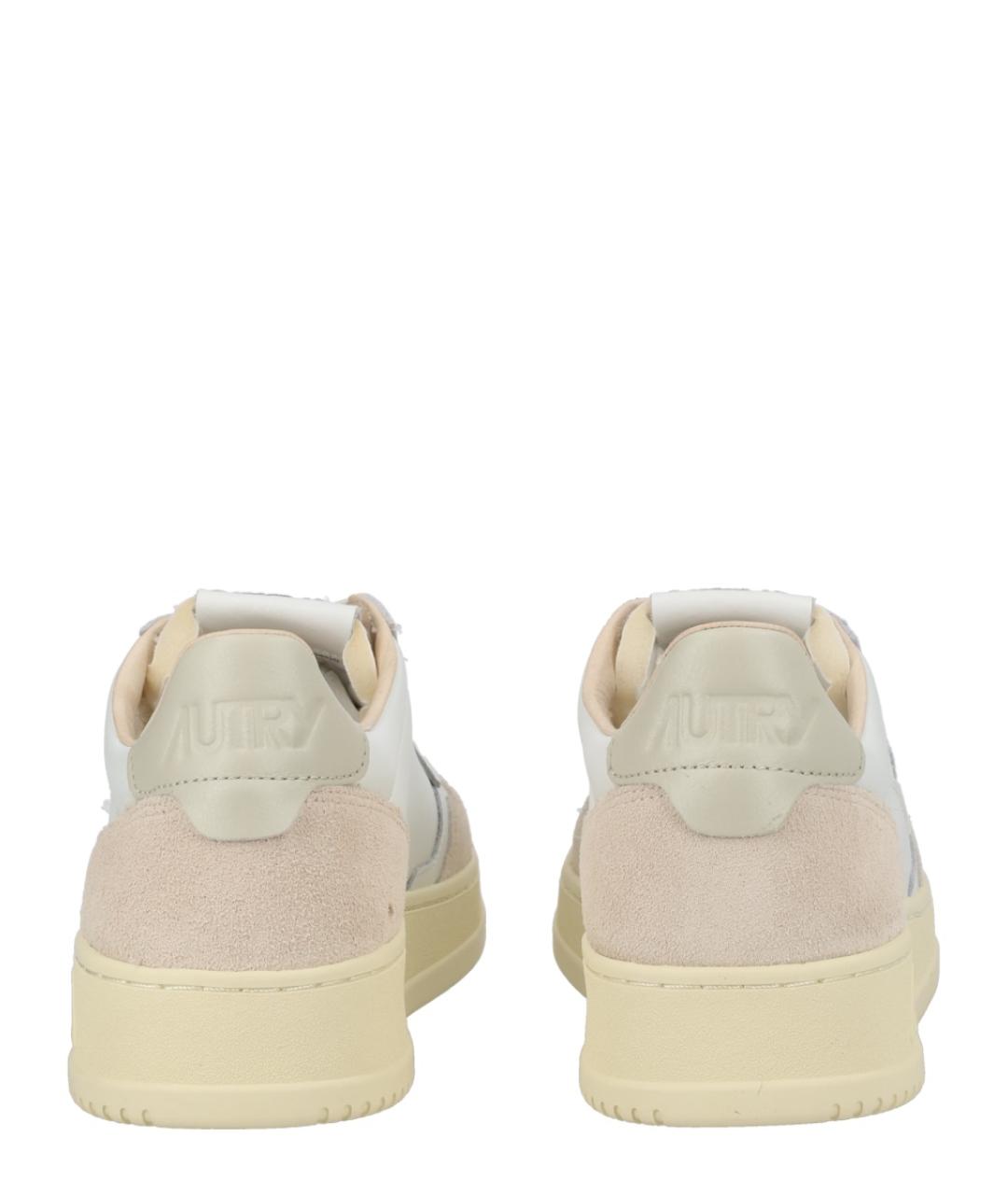 AUTRY Белые кожаные низкие кроссовки / кеды, фото 4