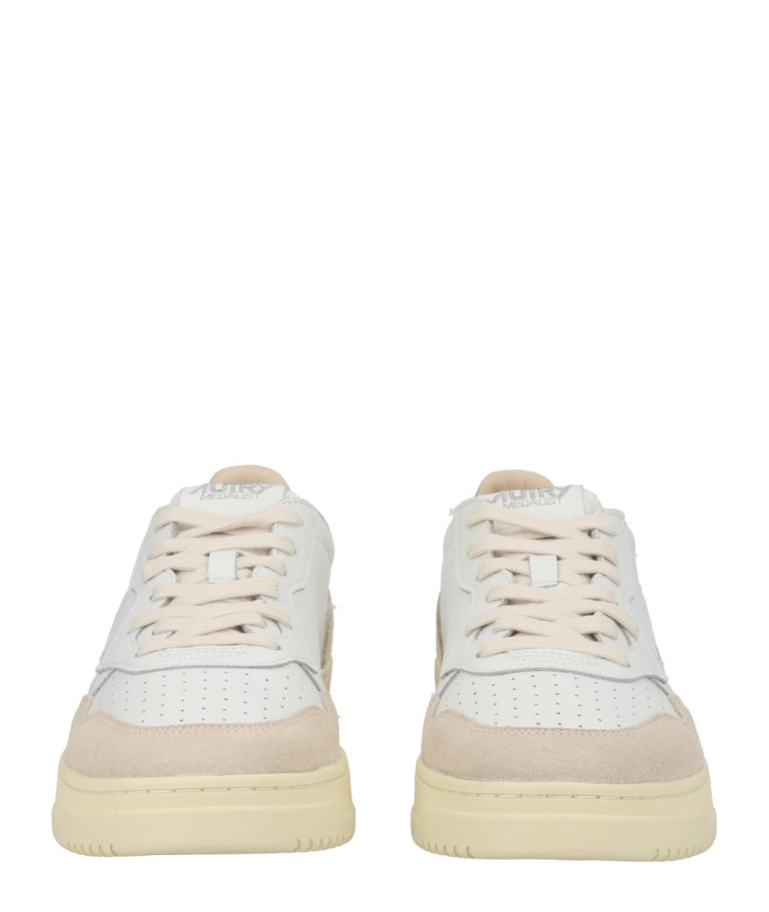 AUTRY Белые кожаные низкие кроссовки / кеды, фото 3