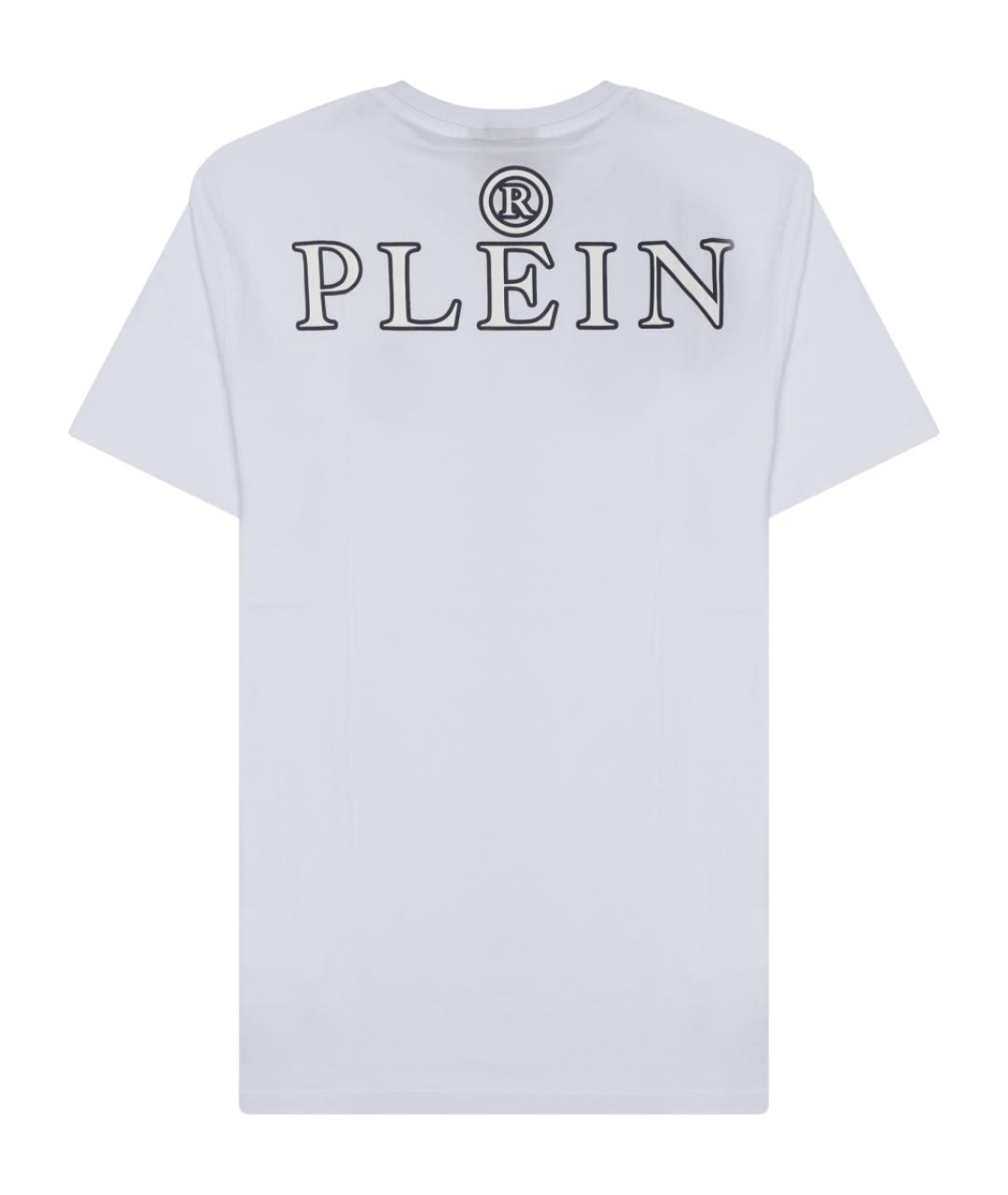 PHILIPP PLEIN Белая хлопковая футболка, фото 2