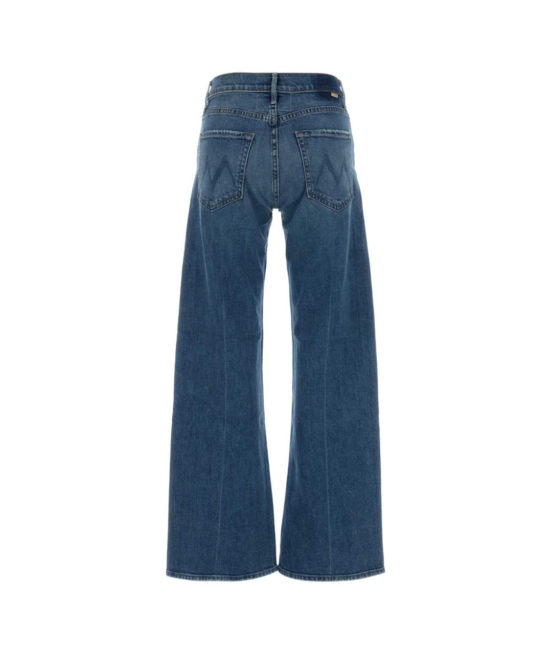 MOTHER Синие хлопковые прямые джинсы, фото 2