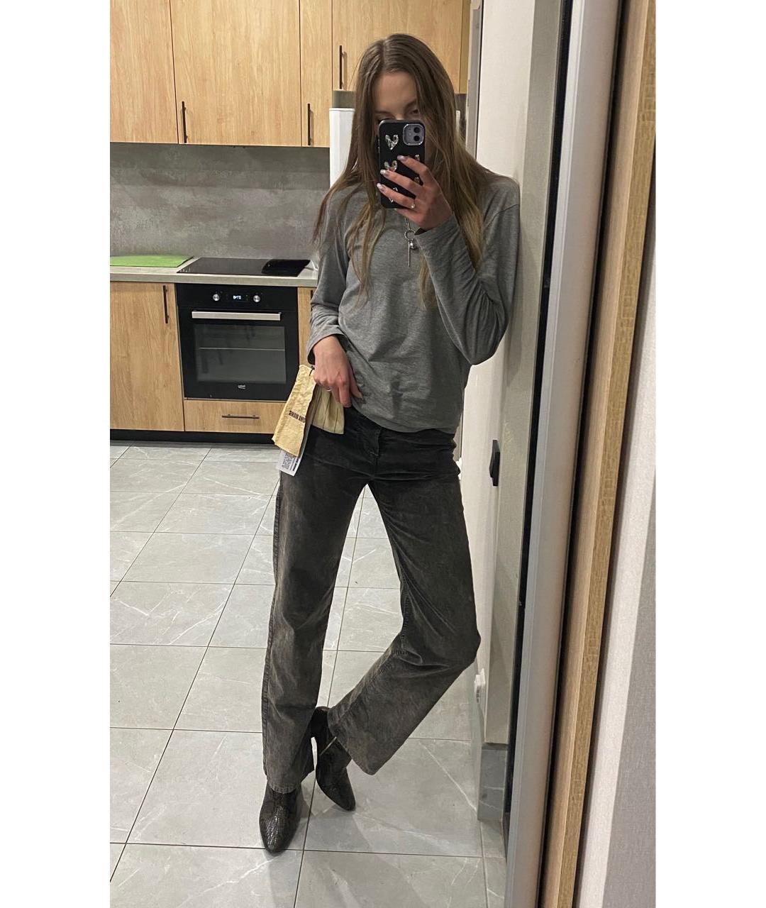 UMA WANG Серые прямые джинсы, фото 8