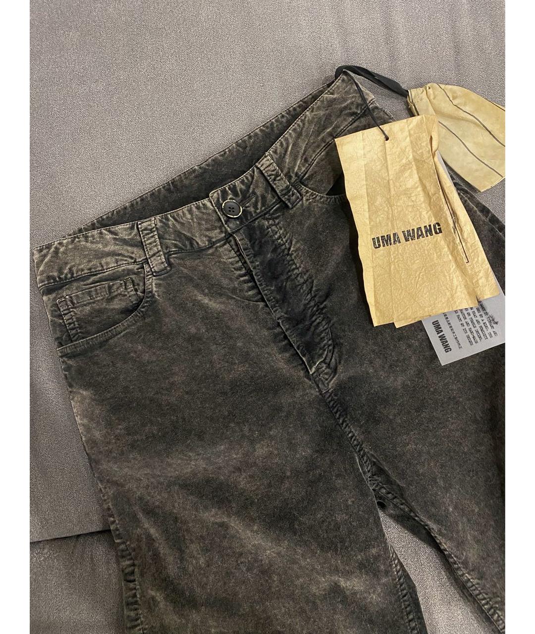 UMA WANG Серые прямые джинсы, фото 3