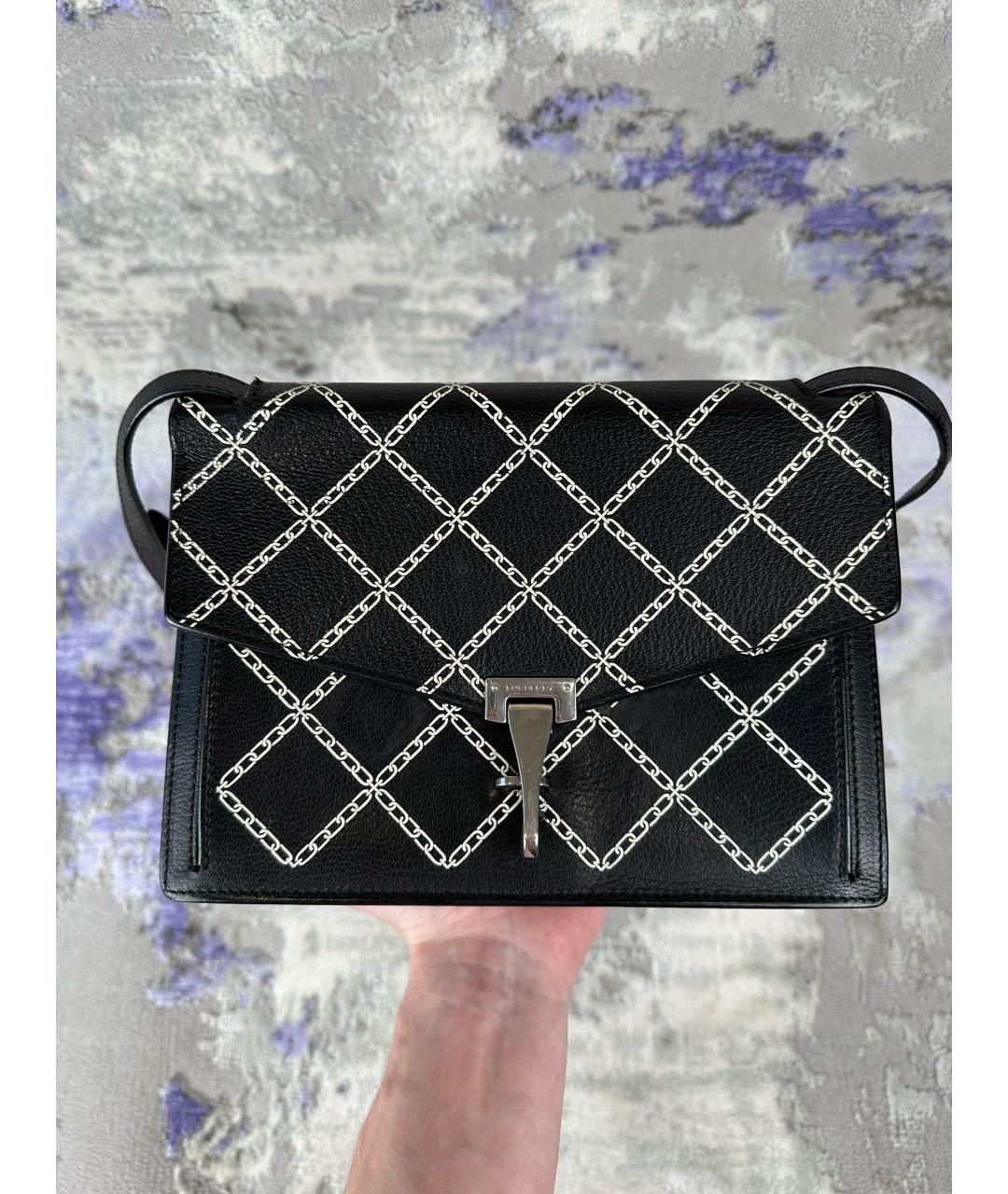 BURBERRY Черная кожаная сумка через плечо, фото 2