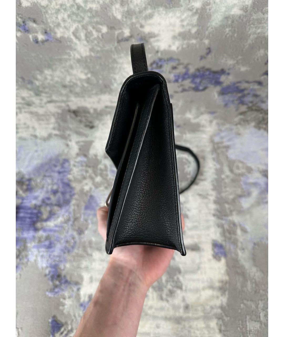 BURBERRY Черная кожаная сумка через плечо, фото 4