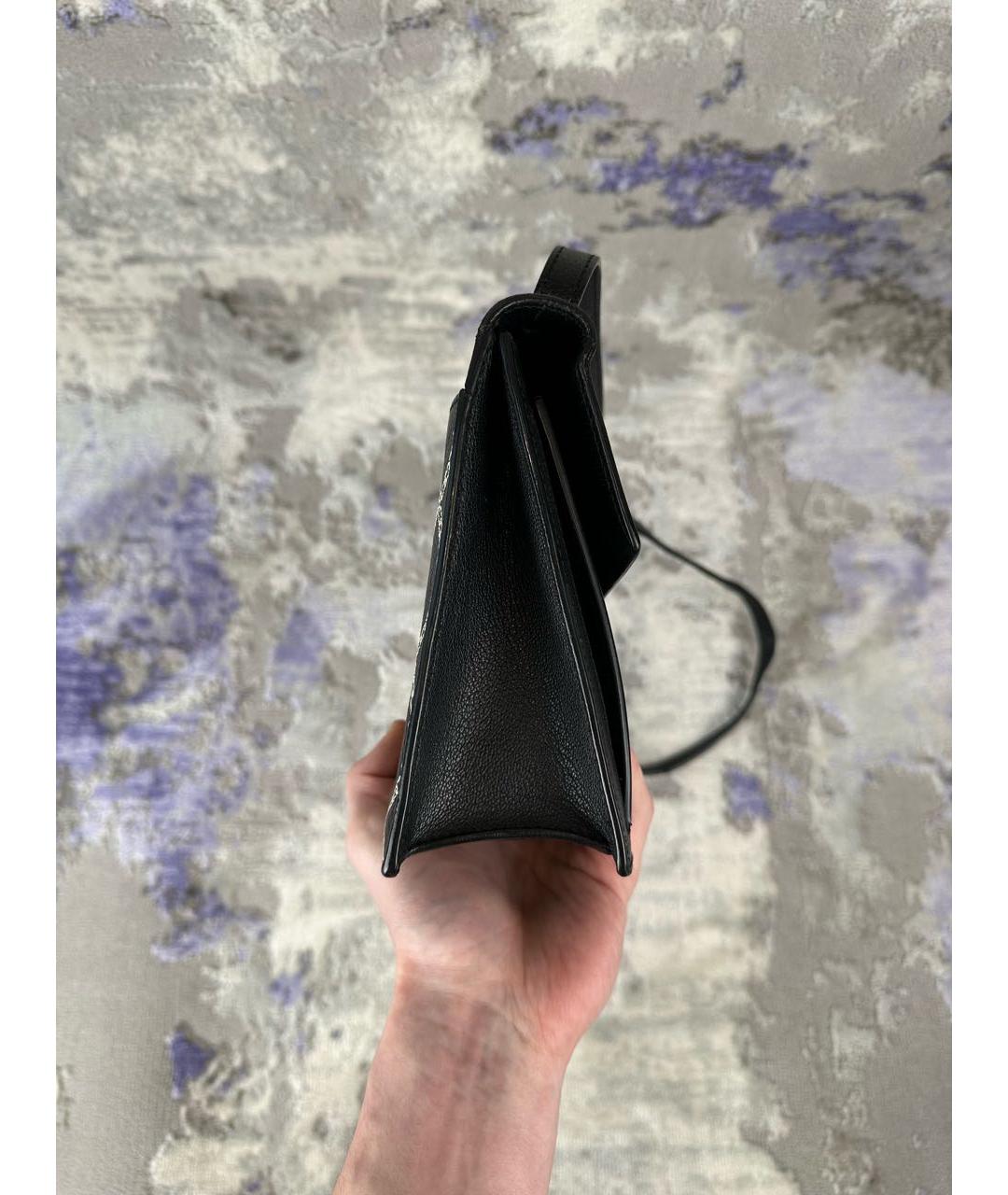 BURBERRY Черная кожаная сумка через плечо, фото 5