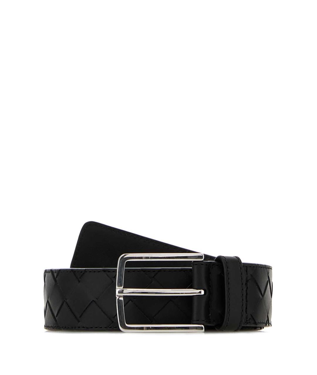 BOTTEGA VENETA Черный кожаный ремень, фото 1