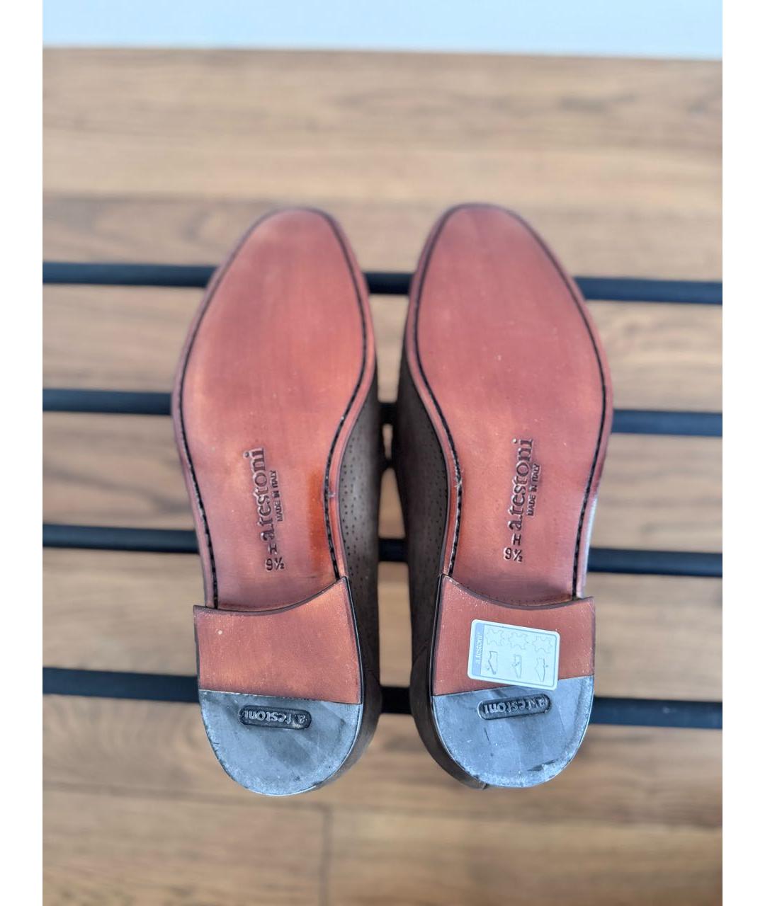 TESTONI Коричневые замшевые лоферы, фото 5