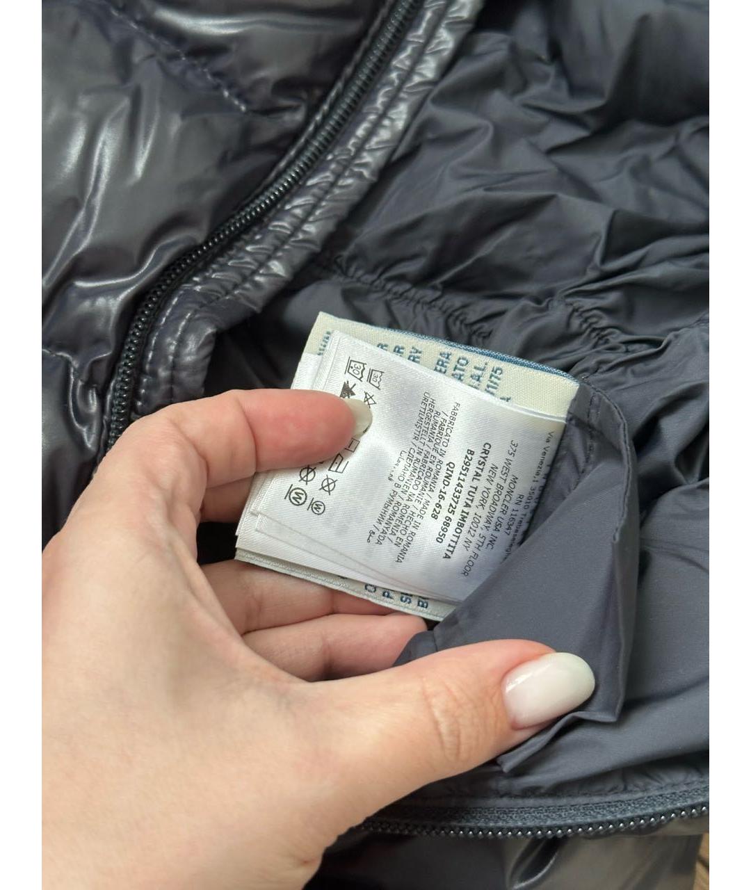 MONCLER KIDS Темно-синий синтетический комбинезон, фото 8