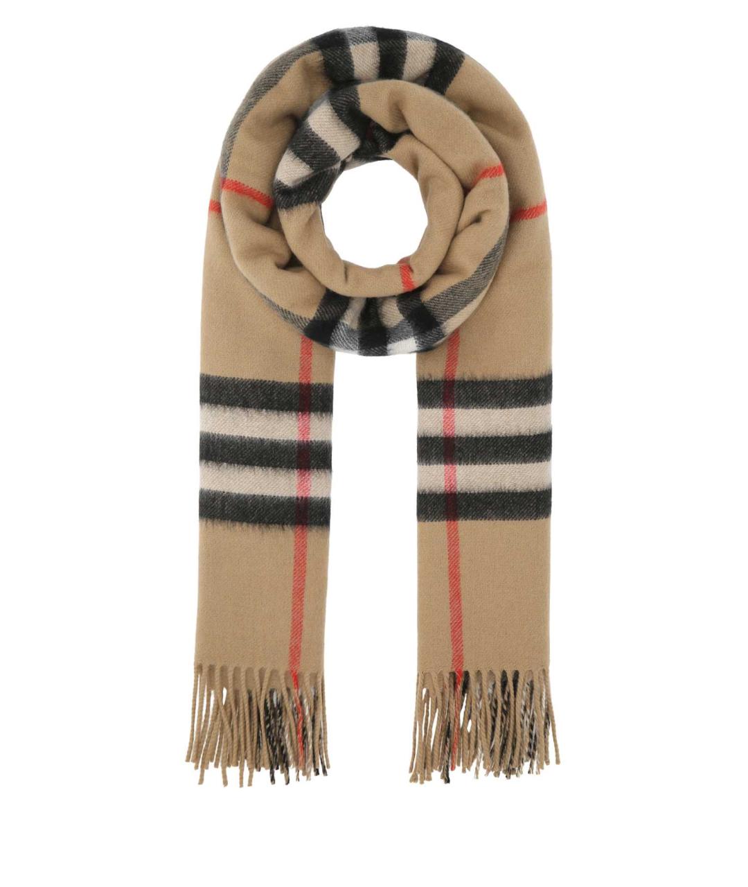 BURBERRY Бежевый кашемировый шарф, фото 1
