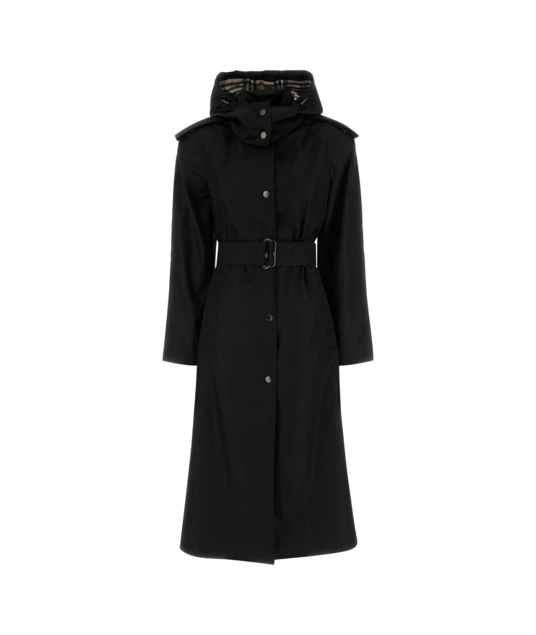 BURBERRY Черный полиамидовый тренч/плащ, фото 1