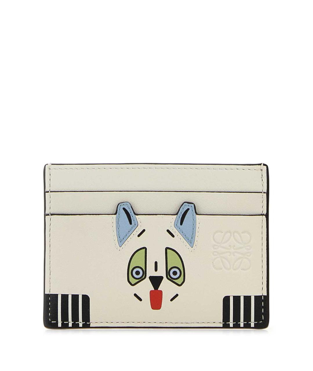 LOEWE Бежевый кожаный кардхолдер, фото 1