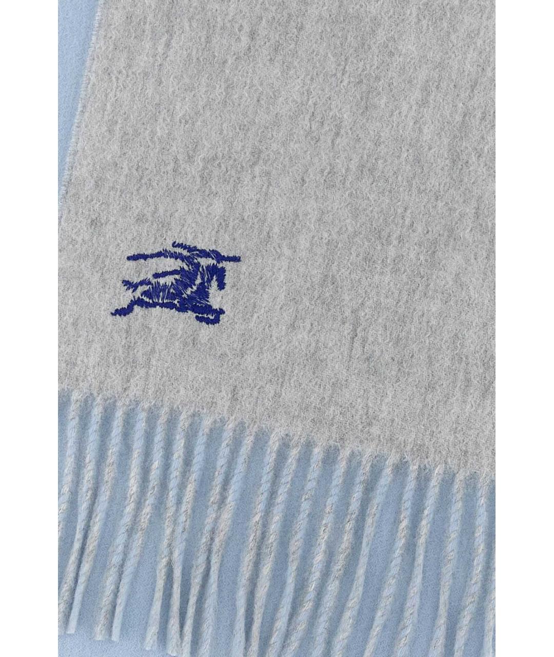 BURBERRY Голубой кашемировый шарф, фото 2