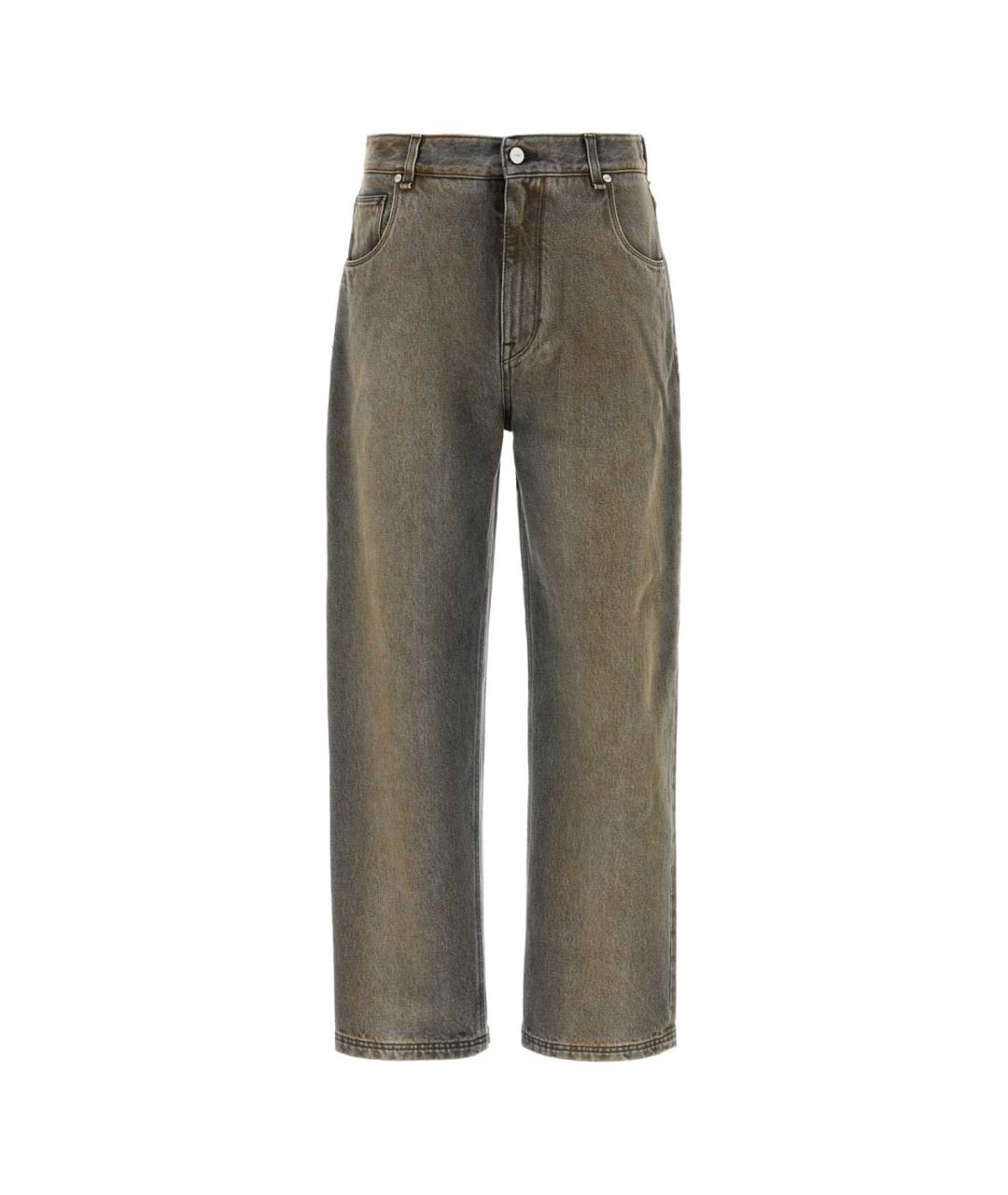 FENDI Бежевые прямые джинсы, фото 1