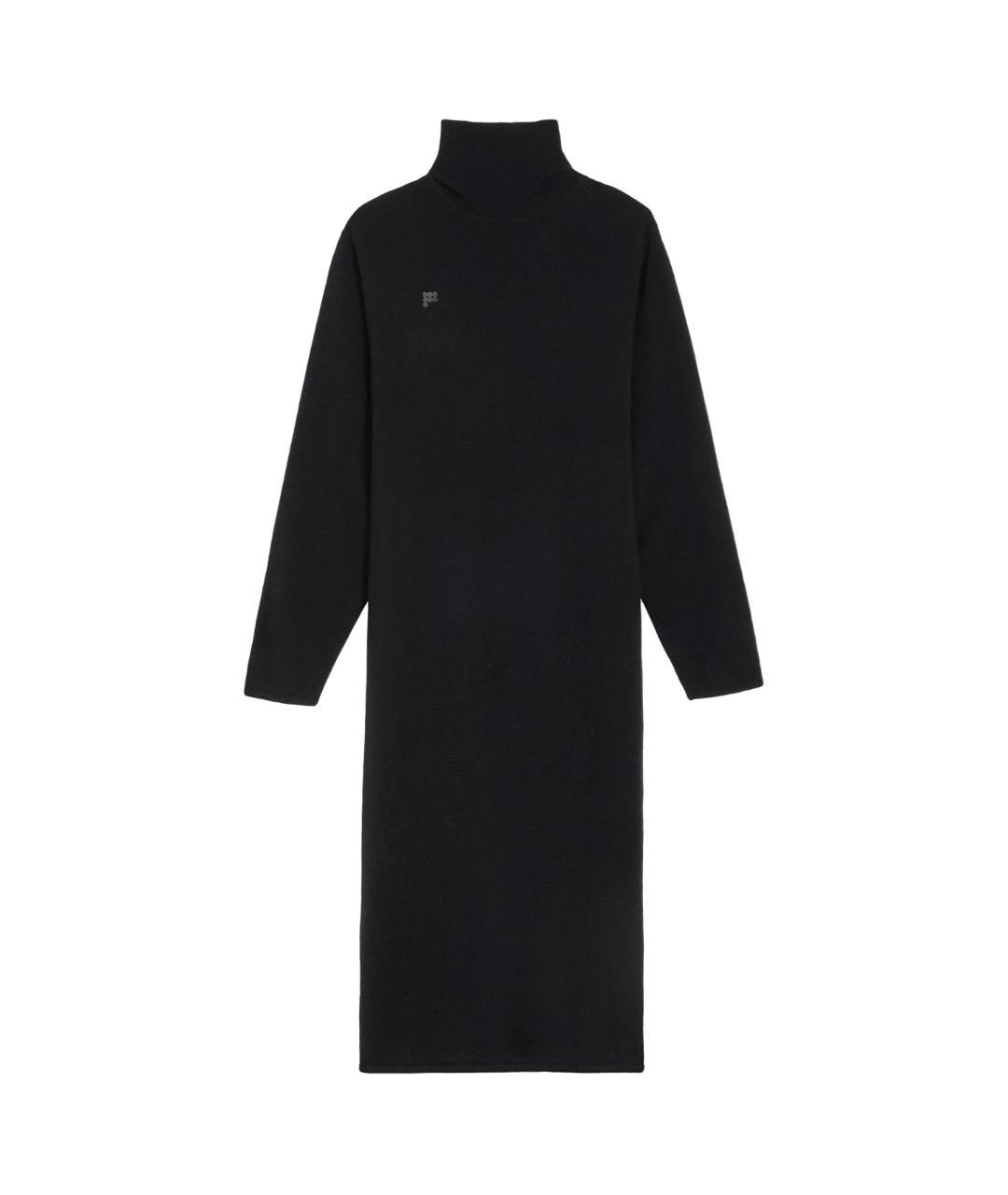 THE PANGAIA Черное кашемировое повседневное платье, фото 4