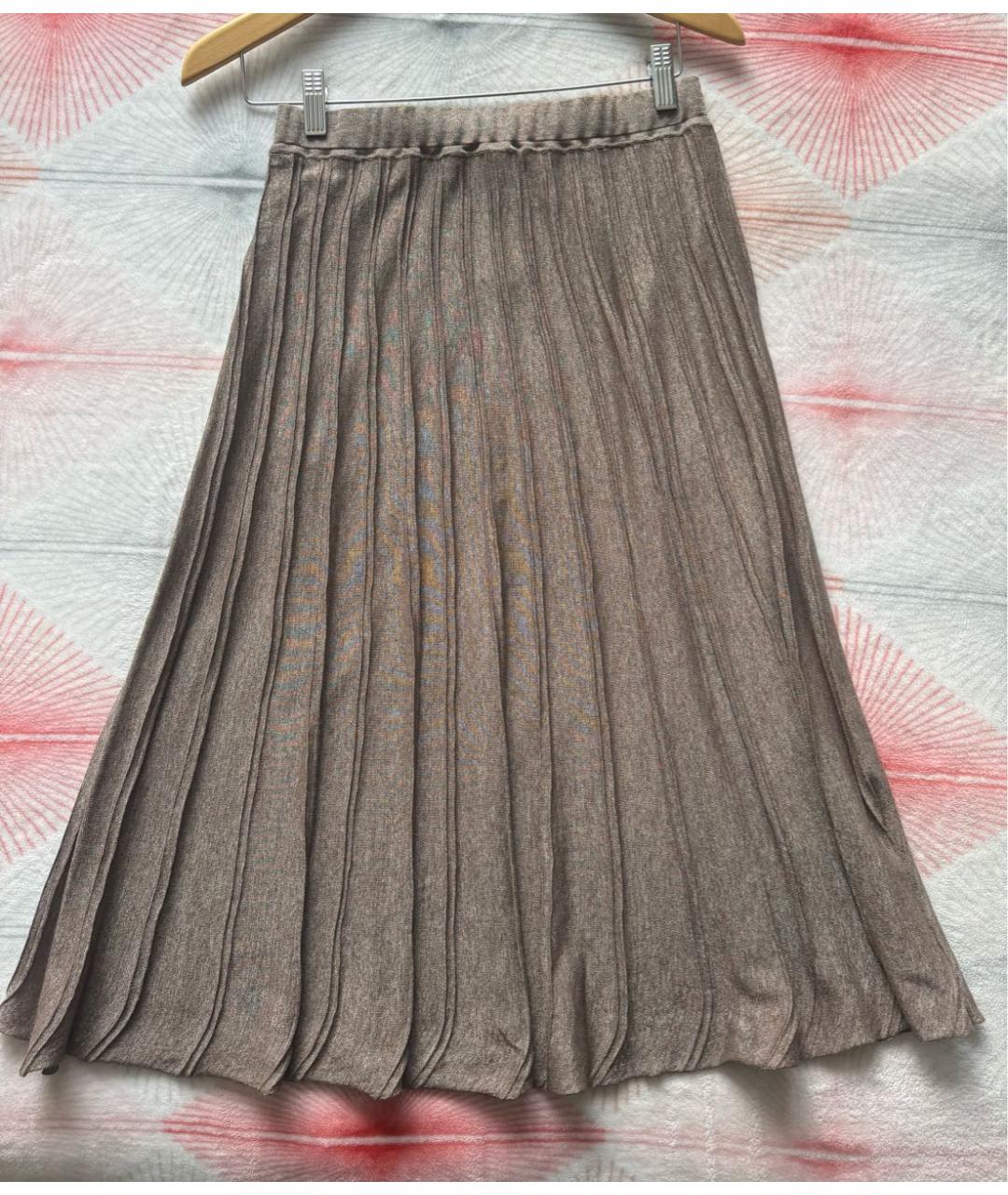 FALCONERI Коричневая вискозная юбка миди, фото 6
