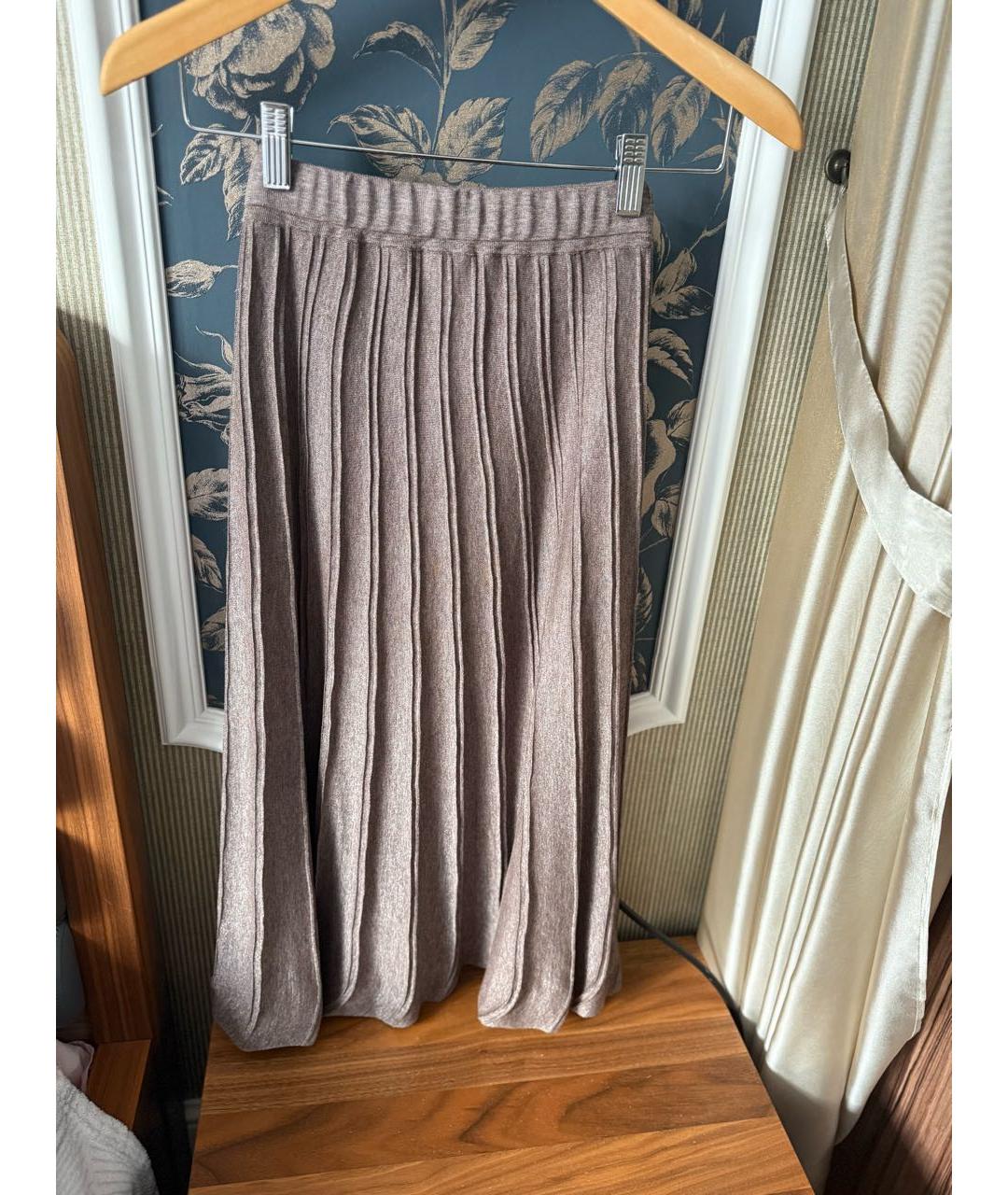 FALCONERI Коричневая вискозная юбка миди, фото 3