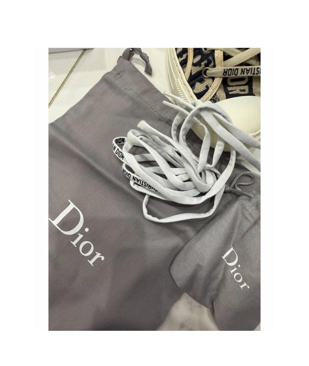 CHRISTIAN DIOR Синие текстильные кеды, фото 7