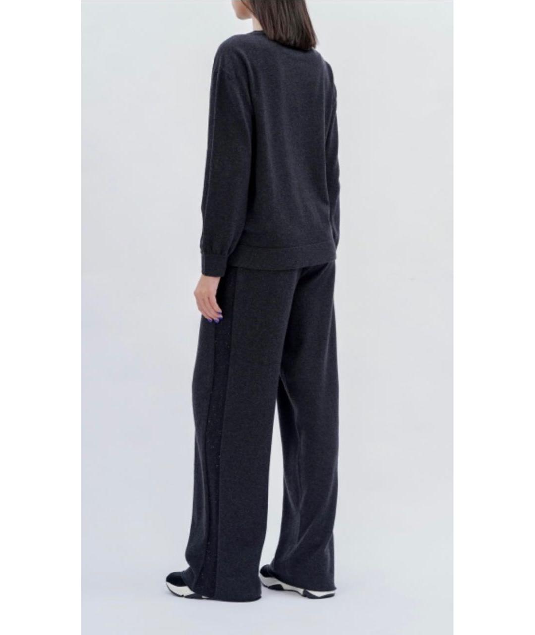 FABIANA FILIPPI Антрацитовый шерстяной костюм с брюками, фото 3